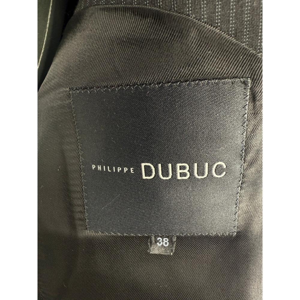 PHILIPPE DUBUC Wool Blend Stretch Sport Coat Black Pinstripe Men's Blazerโ 38R - Picture 5 of 6